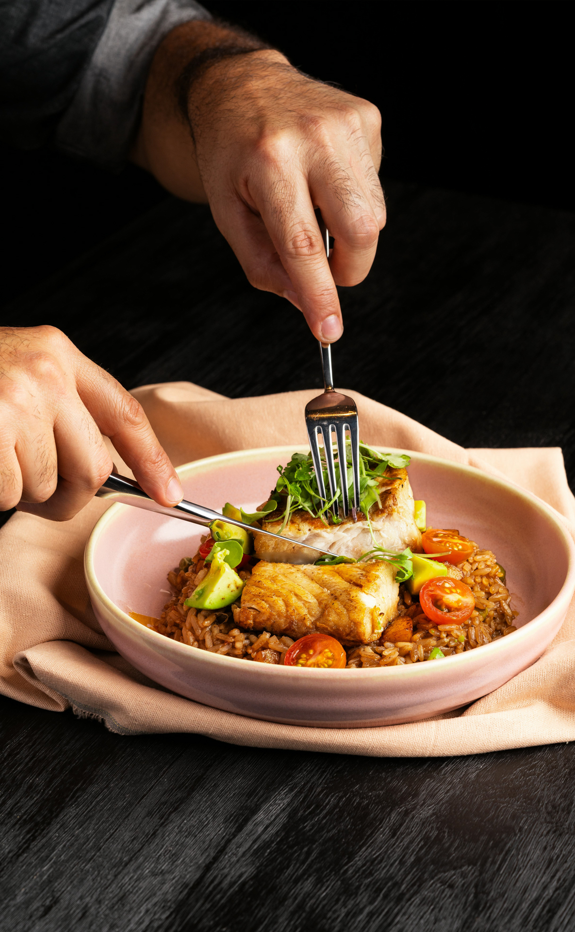 Image of someone eating heart healthy foods. what we cover in each Happy Heart session